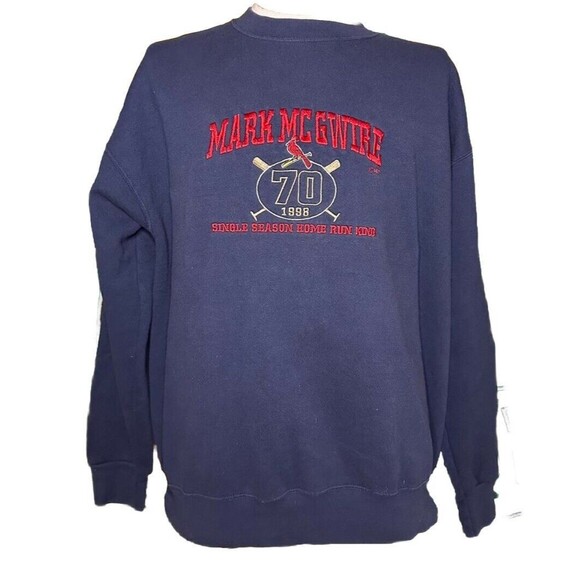 Vintage 90’s Mark McGwire Homerun King Record Breaking Crewneck Sweatshirt - Picture 1 of 3